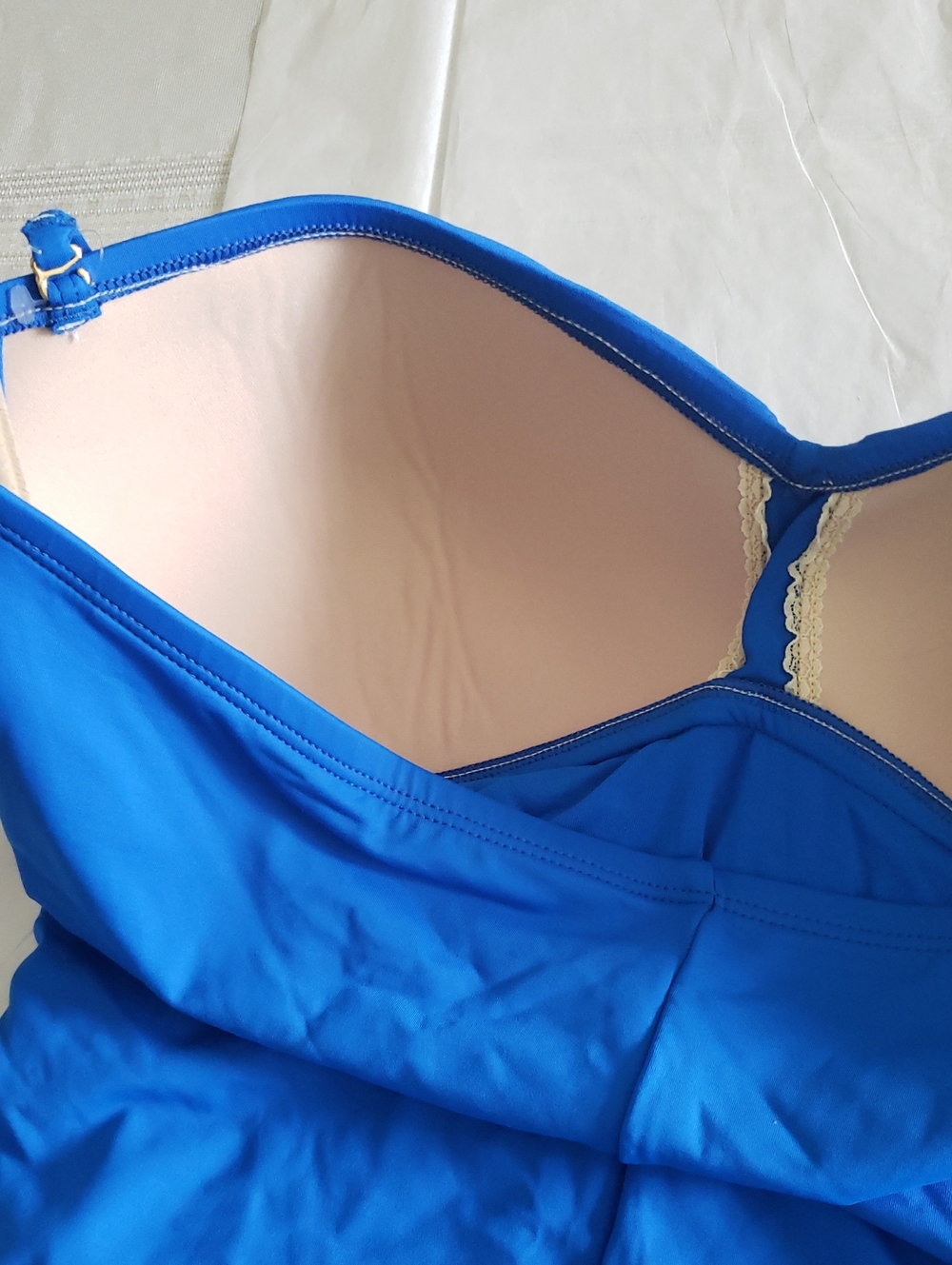 La Blanca NEW Bandeau One Piece Convertible Draped Tummy Women's 16 - Picture 5 of 12